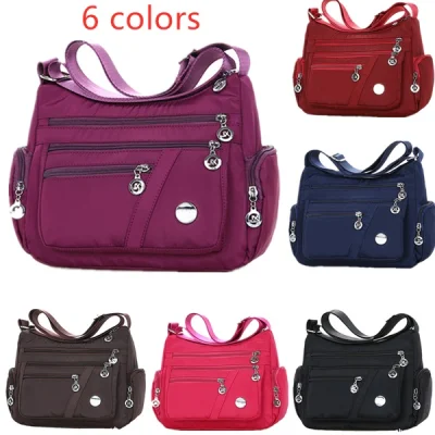 6 Colors Waterproof Nylon Bag Fashion Women Single Shoulder Bag Crossbody Bag Casual Handbags Messenger Bag