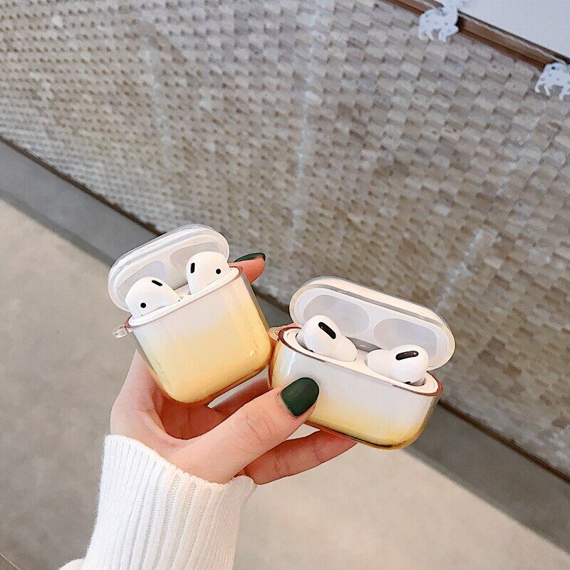 Ốp TPU Trong Suốt Màu Kẹo Ngọt Chuyển Sắc Cho Apple AirPods Pro 2 Vỏ Bảo Vệ Tai Nghe Không Dây Vỏ Silicon Mềm Cho Airpods 3/2/1/Pro