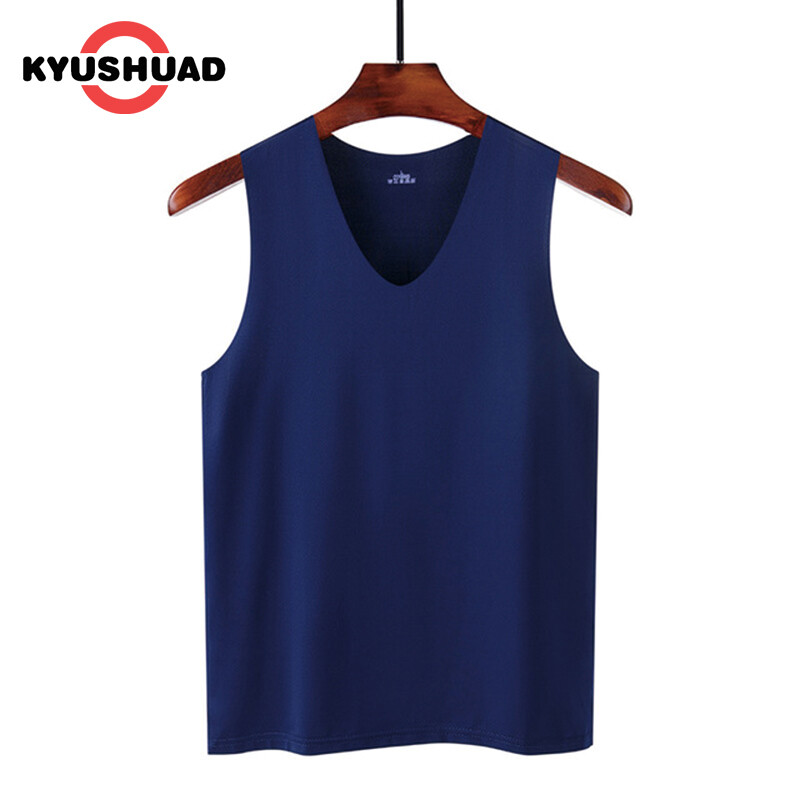 KYUSHUAD Sleeveless Shirts Tank Top Men Fitness Shirt Mens Workout Gym Vest Fitness Men