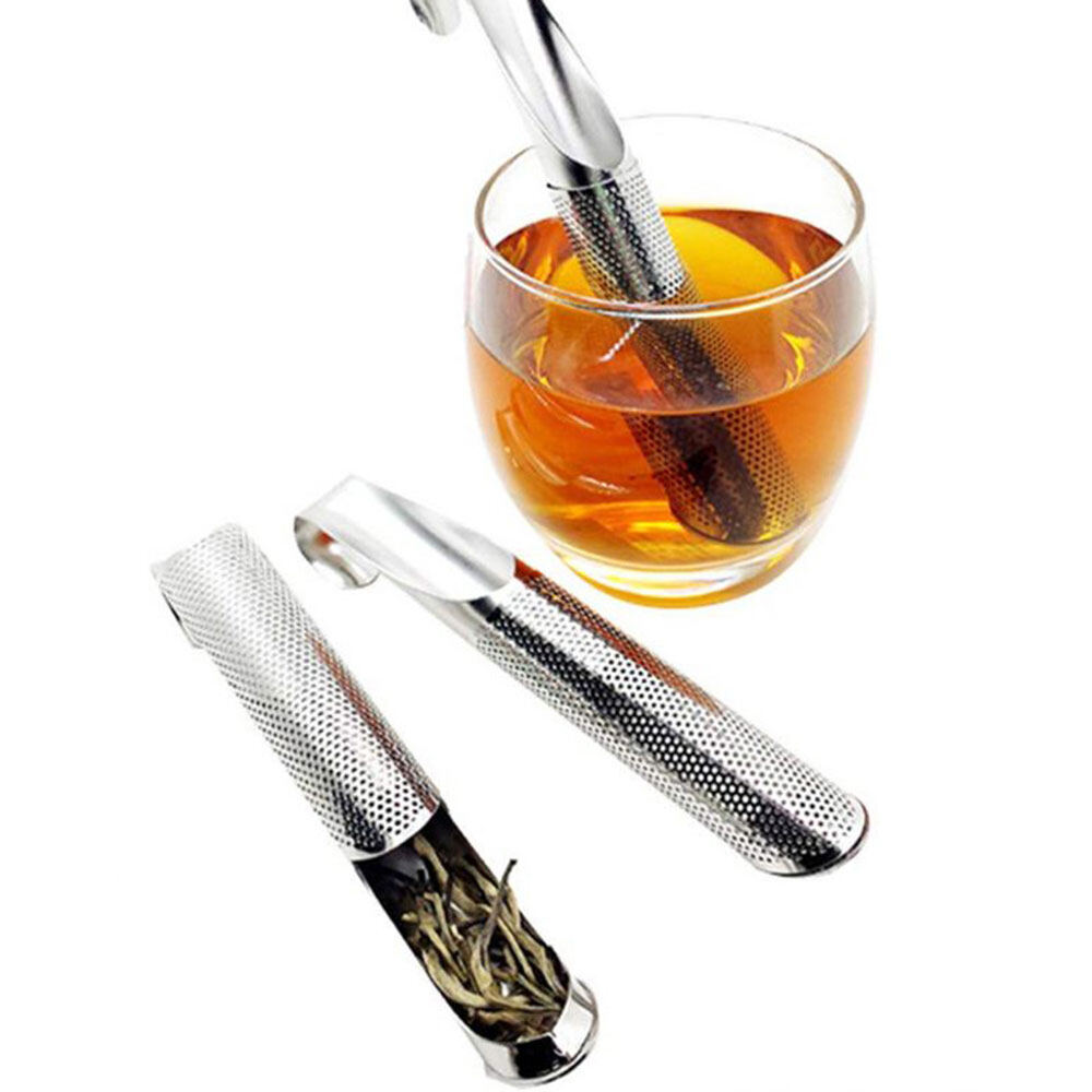 Mesh Tea Infuser Stainless Steel Pipe Design Tea Infuser Filter Metal Loose Leaf Tea Strainer Diffuser Steeper Tea Accessories