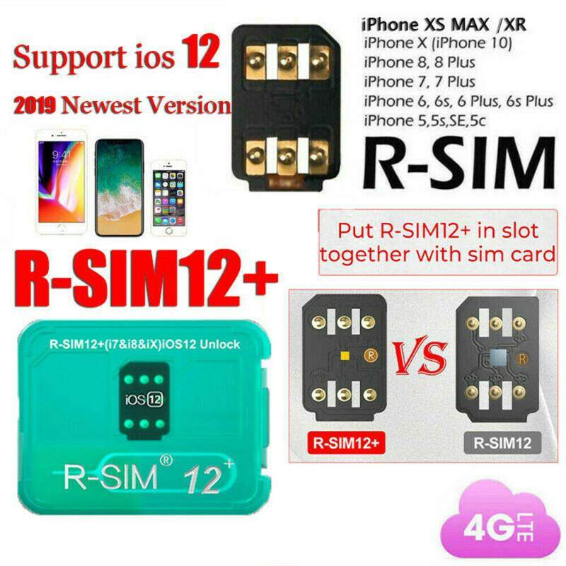 DS Rsim 12 Plus 2019 R-SIM Nano Kartu Kunci Cocok untuk iPhone X/8/7/6/6 S 4G IOS 12.3