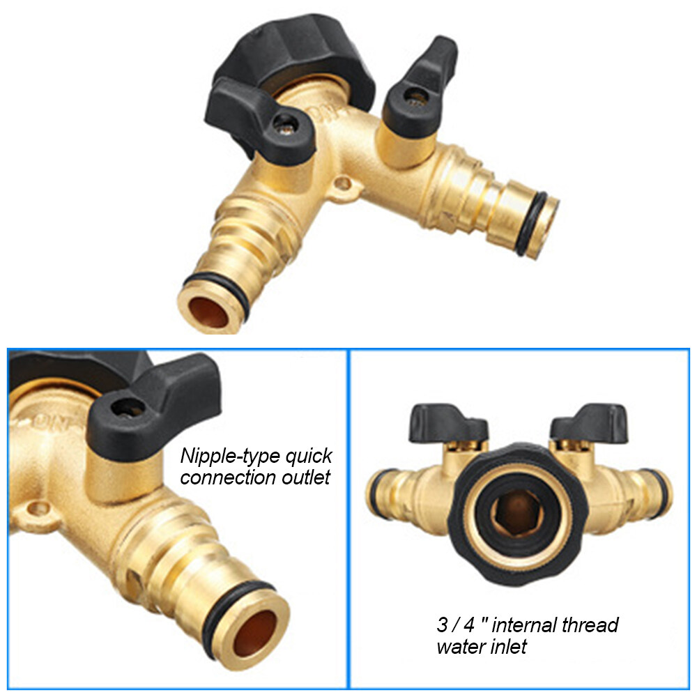 2 Way Garden Water Pipe Connectors Adapter Hose Splitter Y Shape