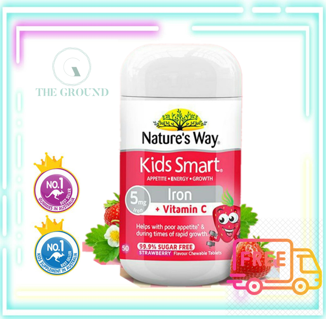 [READY STOCK EXP: 07/2023] Nature's Way 补铁+维生素c片 Kids Smart Iron ...