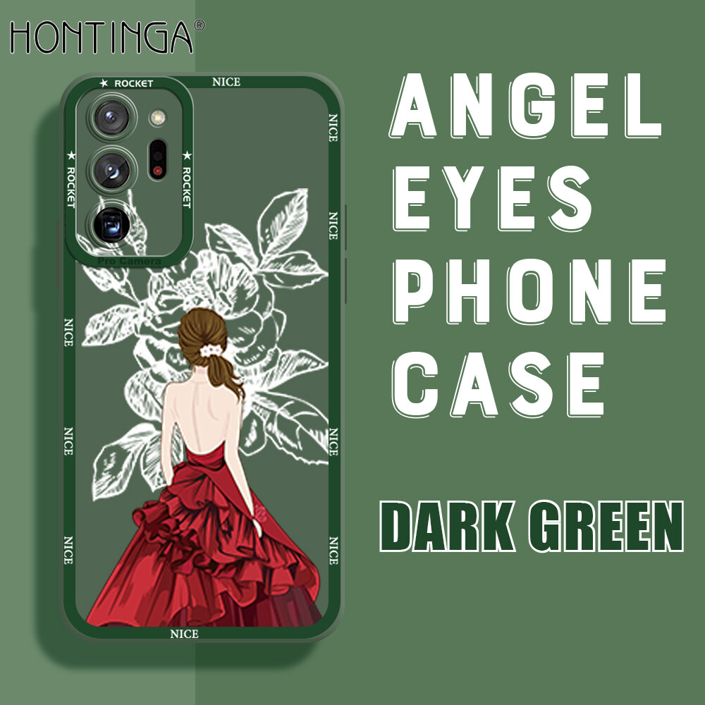 Hontinga Casing Case For Samsung Galaxy Note 20 Note20 Ultra Case Cute Lovely Girls Square Soft Silicone Full Cover Camera Protection Shockproof Rubber Cases Back Cover Phone Casing Softcase For Girls