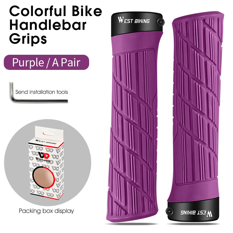 WEST BIKING Bicycle Grips Soft MTB Road Bike Handle Cover Shockproof Anti-Slip Ergonomic Bike Accessories Cycling Handlebar Grips
