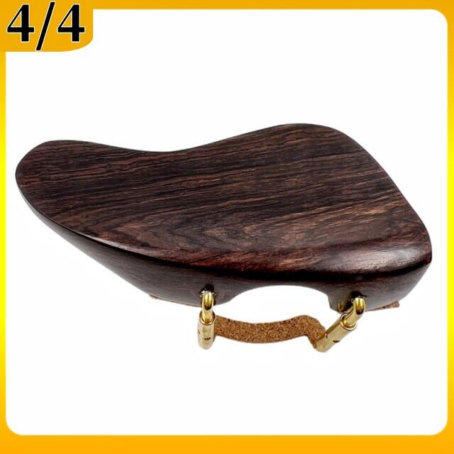 1pcs 4/4 3/4 1/2 1/4 violin chinrest installed clamp fiddle chin rest with silver/ bracket screw rosewood/ebony wood