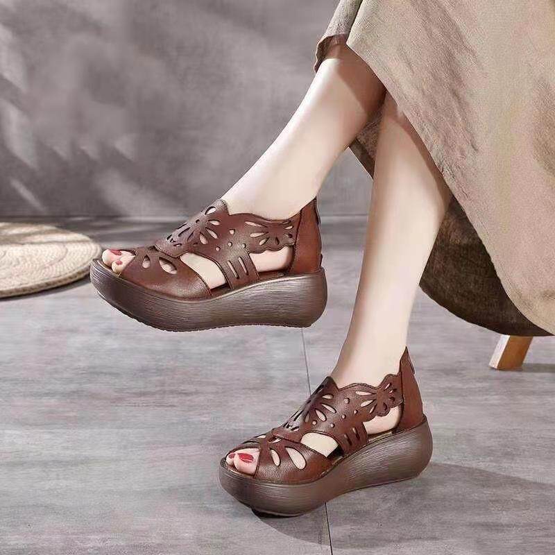 Blonshe Wedge Sandals For Women On Sale Strap Shoes For Women Heels For Women Heels Sandals Flip Flops INS New 020821
