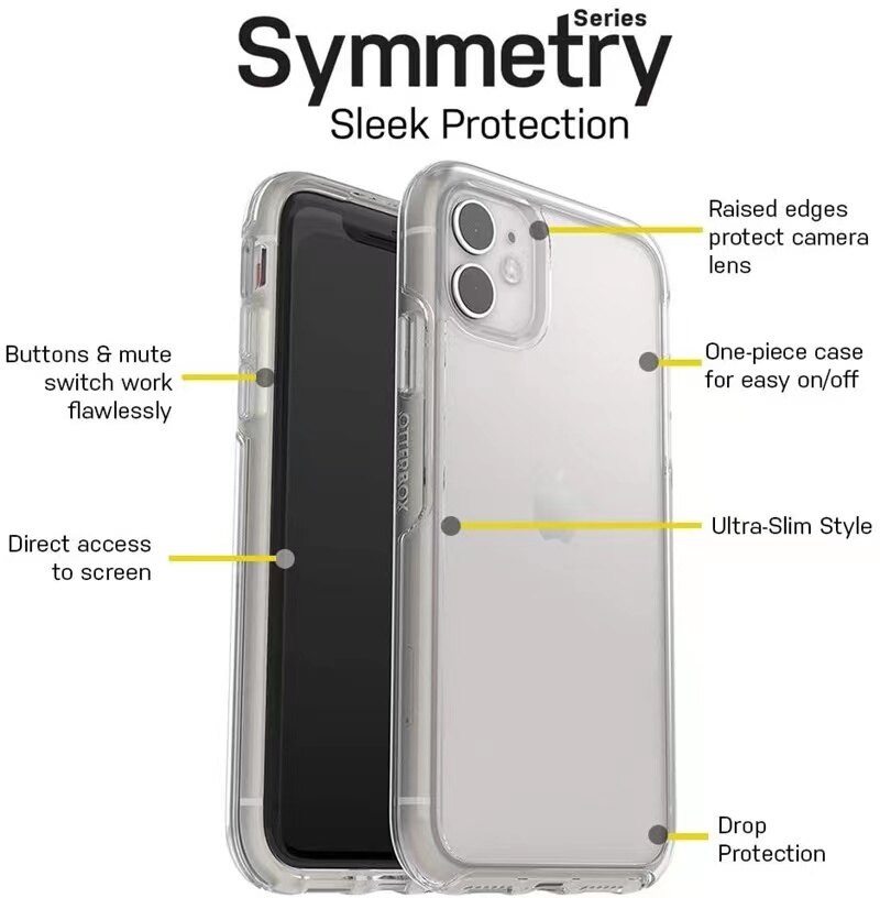 Casing IPhone OtterBox Clear Symmetry Series Case for iphone 14 pro max iPhone 13 Pro Max 12 Pro Max 11 Pro Max cover Clear Transparent Glitter