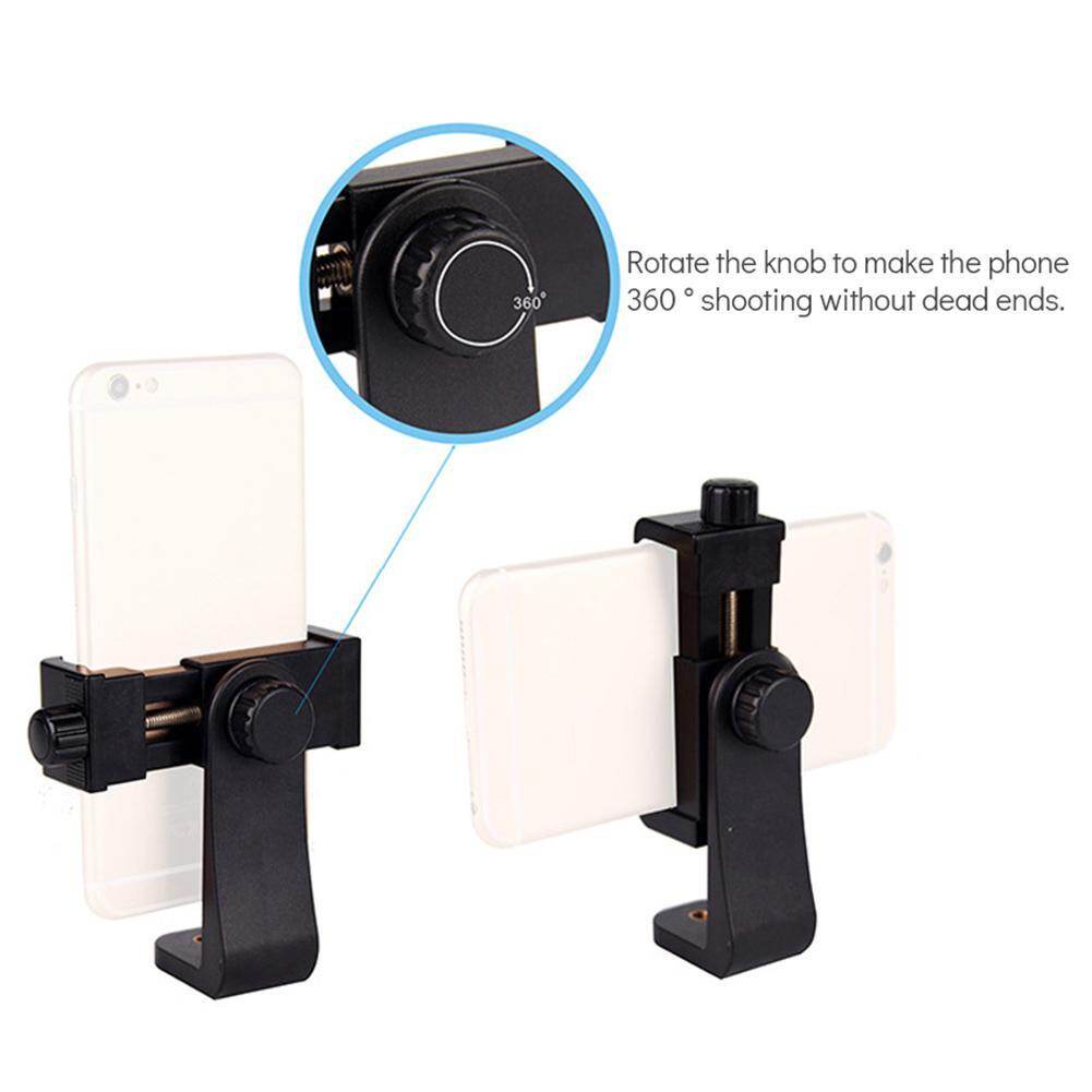 [Chinatera] Tripod Mount Mobile Phone Clip Holder Vertical Bracket 360 Degree Rotating Tripod Adapter