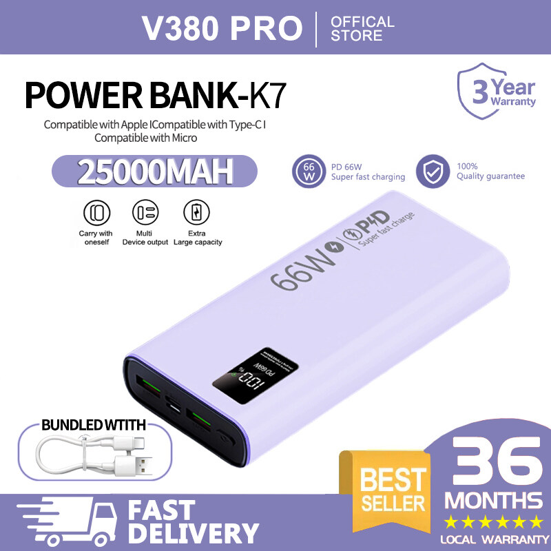 V380 Pro Powerbank 200000mah Original Fast Charging Pd66w Outdoors Portable Power Source Super 4364