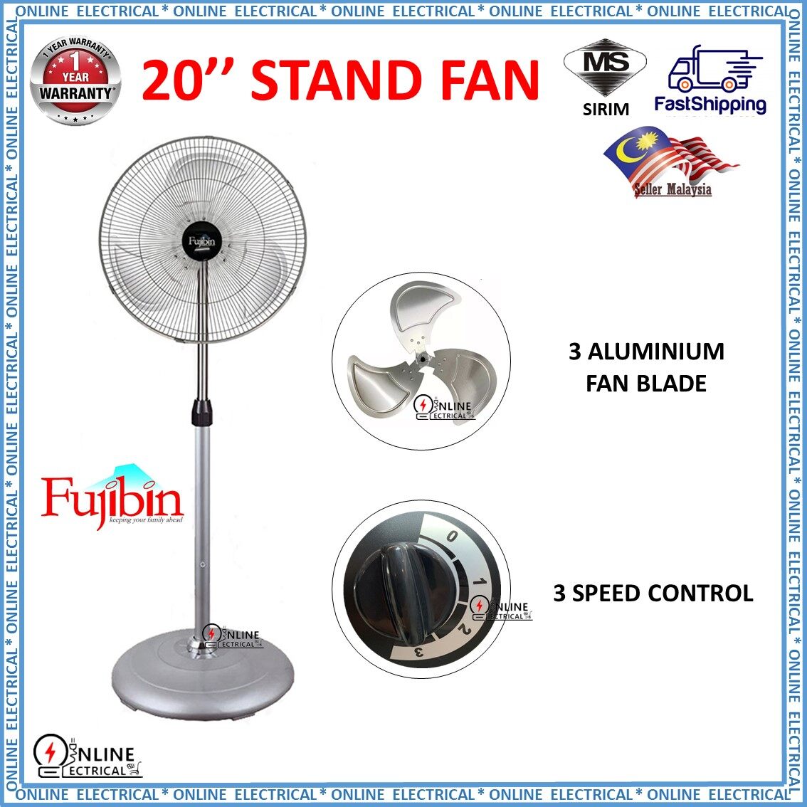 16''   20'' Stand Fan [ Kdk   Fujibin   Trac ] 