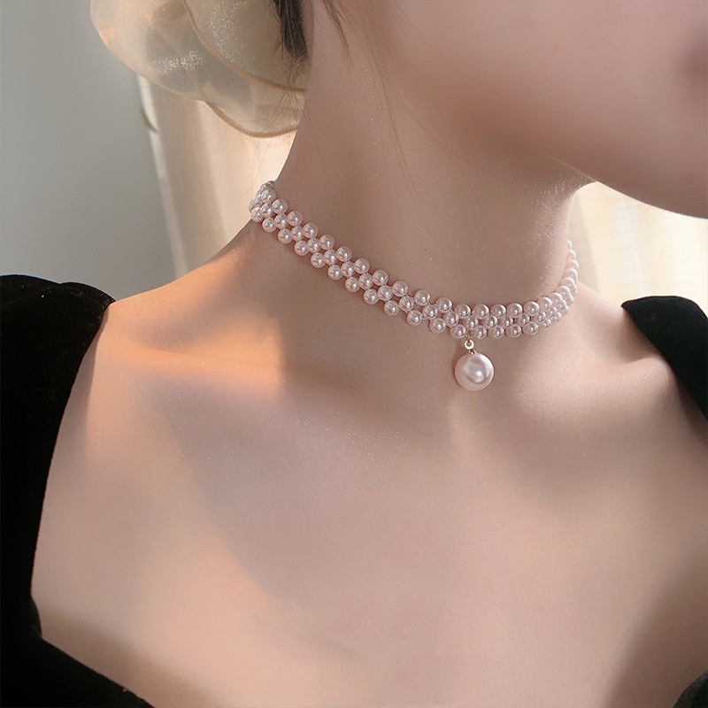 High -quality Korean style lady pearl necklace