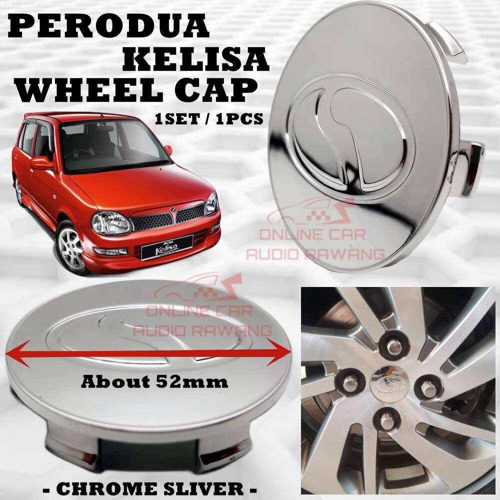 Perodua Kelisa Wheel Cap Center Rim Cap Wheel Cover Rim Cap Cover Metallic Silver Chrome Silver Lazada