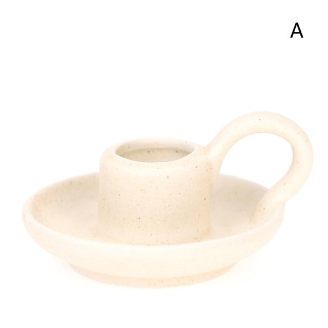 Ceramic Nordic Candle Holder Candle Geometric Cup-Shaped Home Decoration Candle Holder Home Household Ceramic Ornaments
