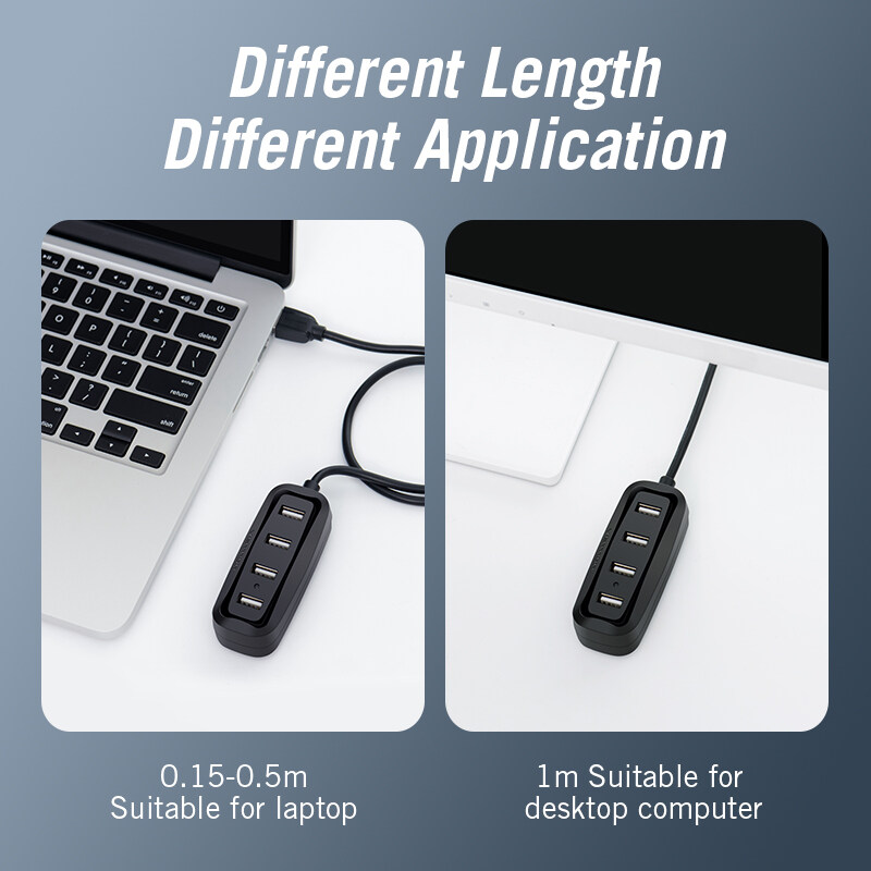 Vention HUB chia USB 4 cổng Adapter USB Splitter with LED Indicator USB Hub for PC Computer Tablet Hub Multi...
