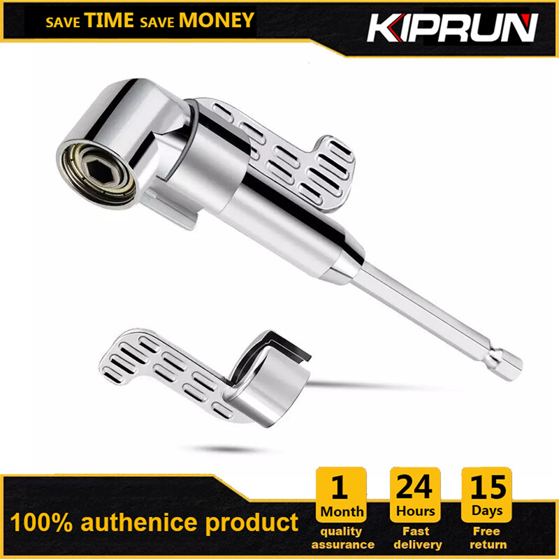 KIPRUN 105 Degree Angle Extension Screw Driver Socket Holder Adapter Adjustable Bits Nozzles for Screwdriver Bit Right Angle Head 1/4'' Hex Bit Socket