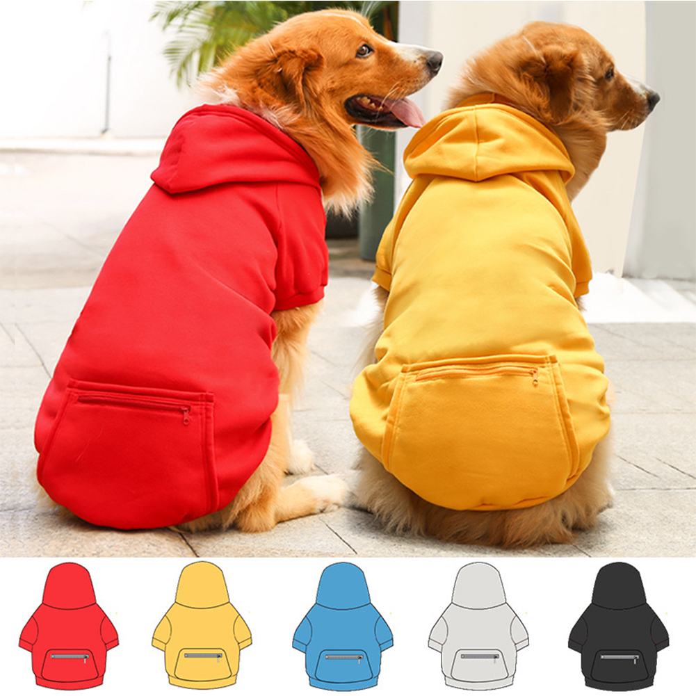 L-5XL Fleece Dog Hoodie Autumn Winter Pet Dog Clothes Dogs Coat Jacket Soft Golden Retriever Clothing for Large Dogs Pet Costume