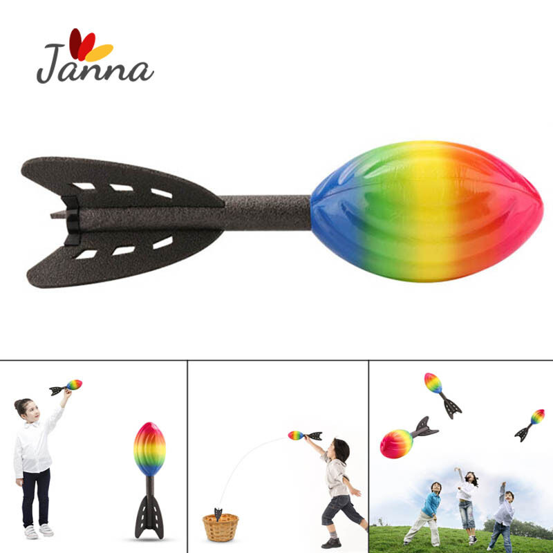 Janna โฟมโยนด้วยมือของเล่นจรวดเด็กเกมของเล่นนอกสถานที่สำหรับเด็ก