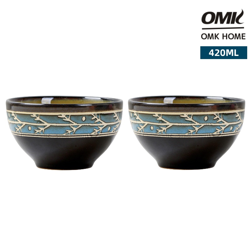 OMK American retro style Ceramic 4.8 inch bowl 420ML