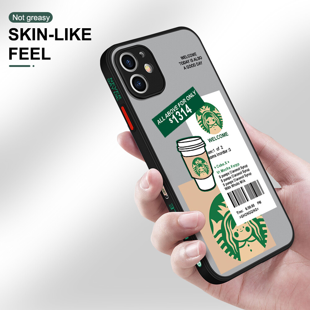 Ốp Honinga Mới, Ốp Cho Samsung Galaxy Note 10 Note10 Plus Starbucks Ốp Lưng Điện Thoại Trong Suốt Thiết Kế Họa Tiết Cạnh Bên Ống Kính Máy Ảnh Protector Vỏ Bọc Ốp Cứng Cho Bé Trai Bé Gái