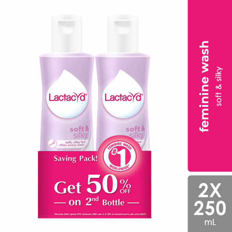 Lactacyd Feminine Wash Soft & Silky 2x250ml Lazada