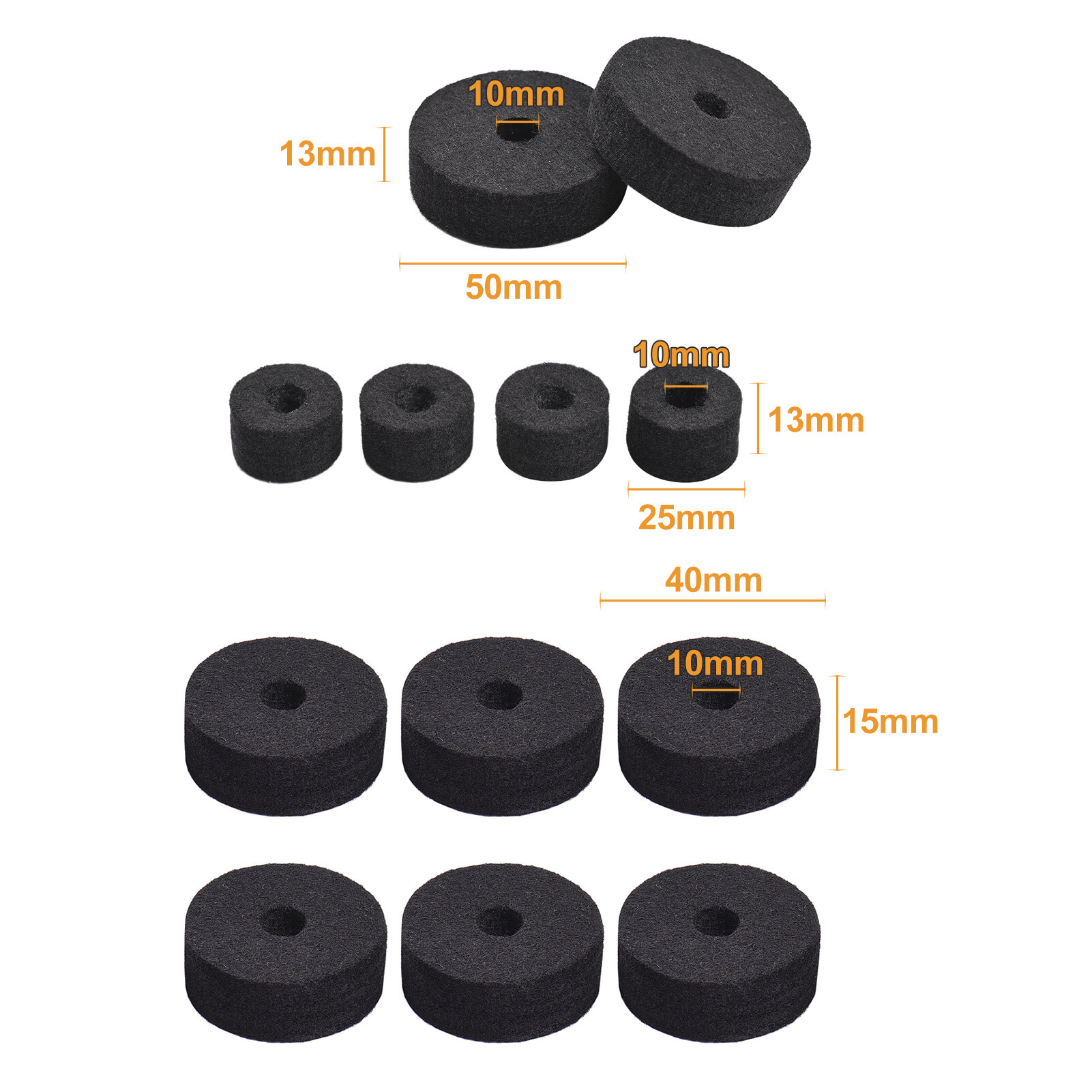 Muslady- 23PCS Cymbal Replacement Accessories Drum Parts