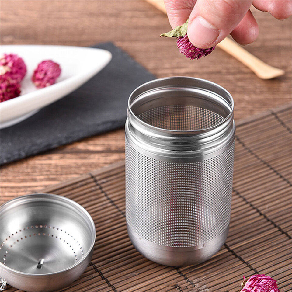 1PCS 304 Stainless Steel Loose Leaf Tea Infuser Spice Tea Strainer Diffuser Filter Large