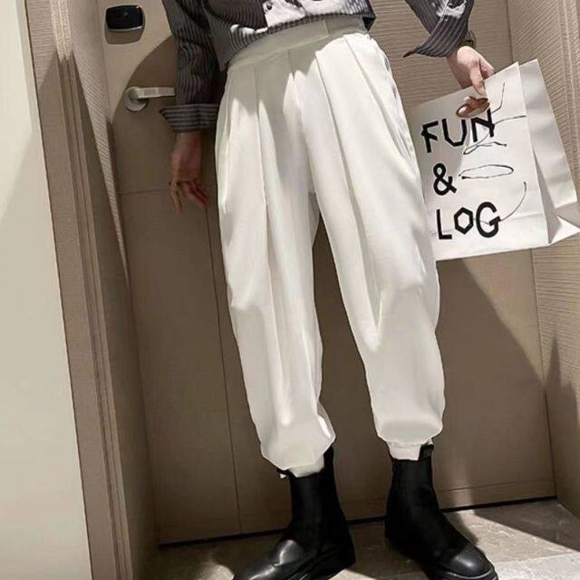 Fashion Streetwear Joggers Men Loose Casual Harem Pants Techwear Clothes Ankle Length Trousers Harajuku Korean 2022 New