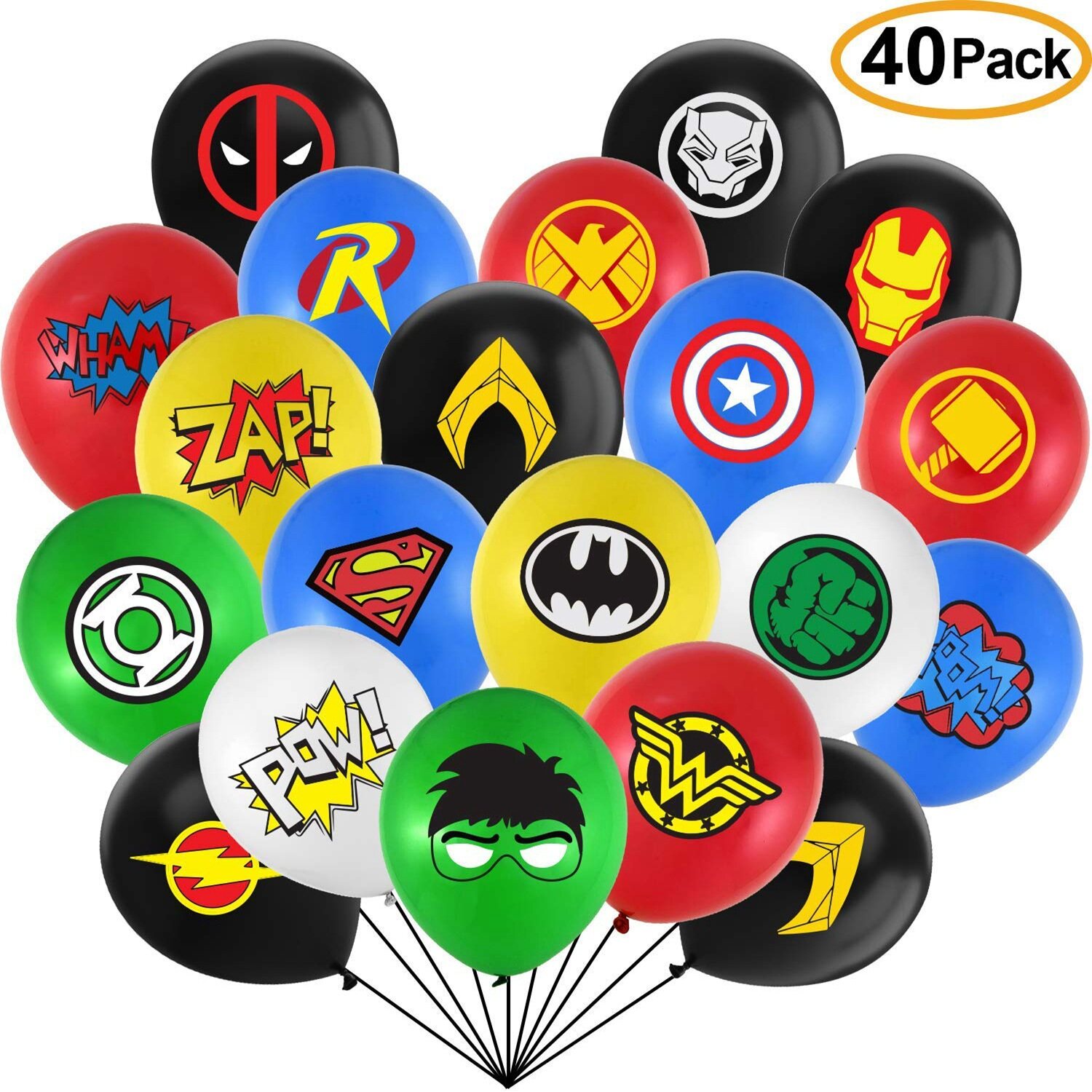 New Arrival 40PCS The Avengers Balloon Set For Boy Birthday Decoration