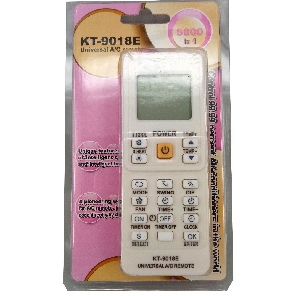 5000 in 1 Universal Air Conditioner Remote Control KT-9018E LCD AC ...