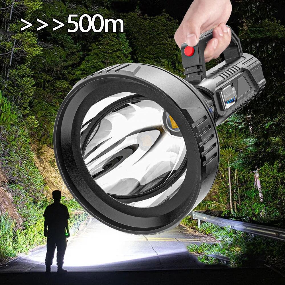 ultrafire torchlight rechargeable light led xml t6 led charger light waterproof touchlight heavyduty home emergency light powerful torch light fishing light Strong Light work light 60000LM Portable Searchlight Outdoor Patrol Flashlight