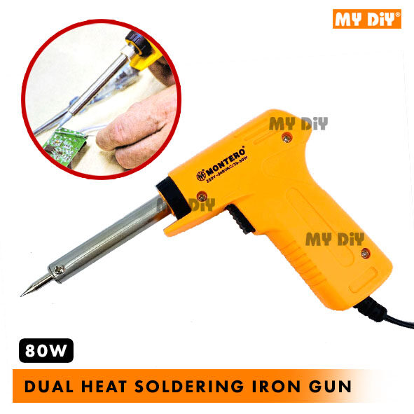 MYDIYSDNBHD MONTERO 80W Dual Heat Soldering Iron Gun Lazada