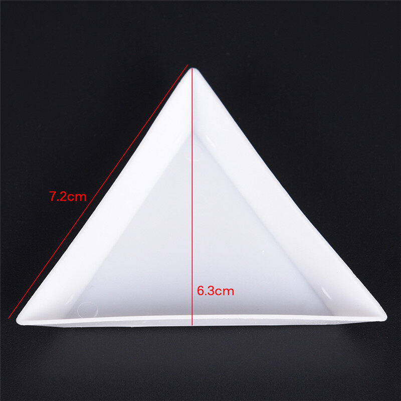 SILARA 10pcs Equilateral Triangle Plate For Jewelry Beads Storage Environmental plastic