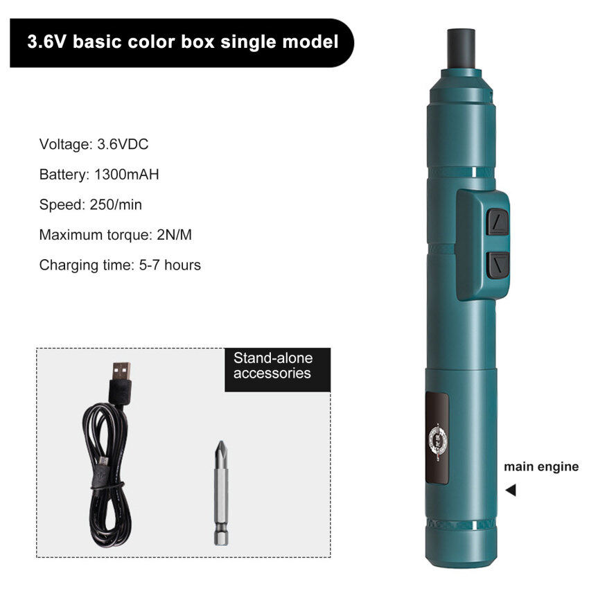Tua Vít Mini Không Dây Bộ Tuốc Nơ Vít Điện Không Dây Có Thể Sạc Qua USB 3.6V 250r/PHÚT Dụng Cụ Sửa Chữa Máy Khoan Điện Tại Nhà