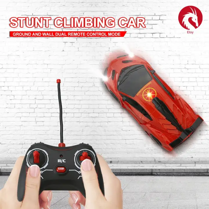remote control car on wall