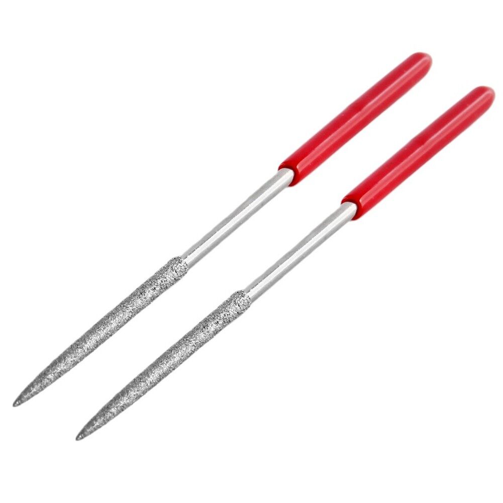 2pcs 3x140mm Round Diamond Needle File for Art Craft for Mechanics Electronics