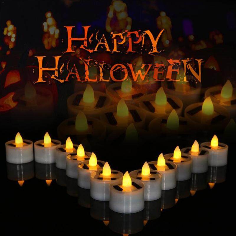 Đèn LED Năng Lượng Mặt Trời Đèn Điện Tử Không Lửa Cho Giáng Sinh Ngoài Trời Halloween