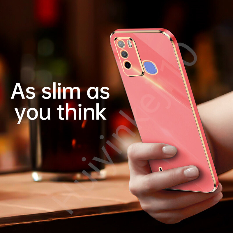 ITEL Vision 1 Pro ITEL S16 Ốp Silicon Mềm Mạ Điện Cạnh Thẳng Siêu Mỏng Ốp Điện Thoại Chống Sốc