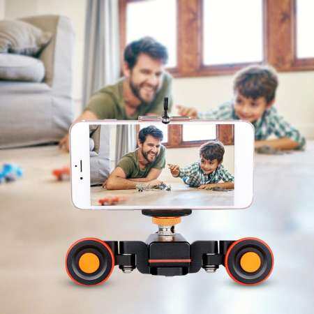 YELANGU ไฟฟ้าอัตโนมัติลู่ติดกล้องรถมอเตอร์ TRACK เครื่องเล่นแบบลื่นไถลสำหรับ Camera