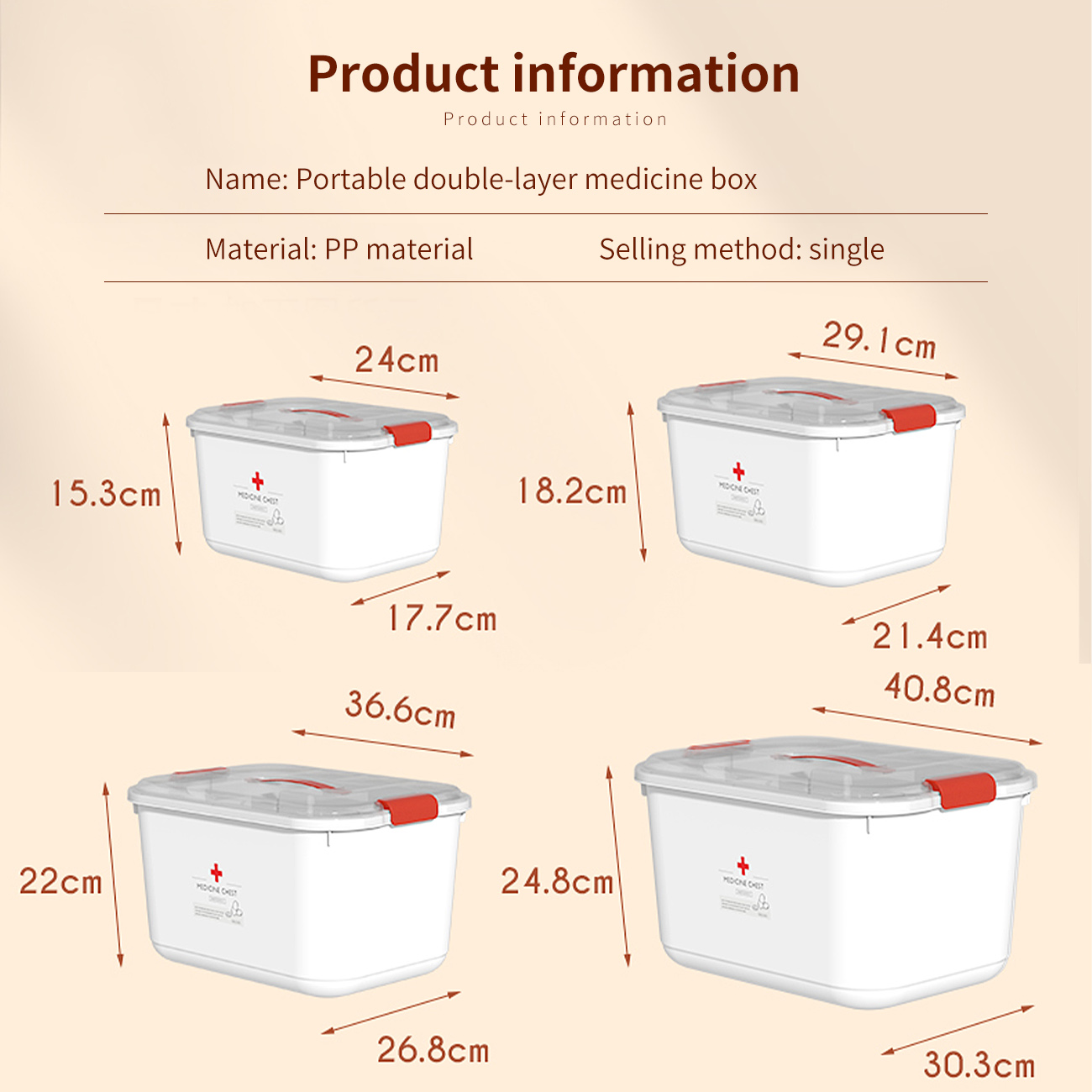 CNMF PP Grid Design Snap Fit High-Capacity Double Layer Medicine Storage Box