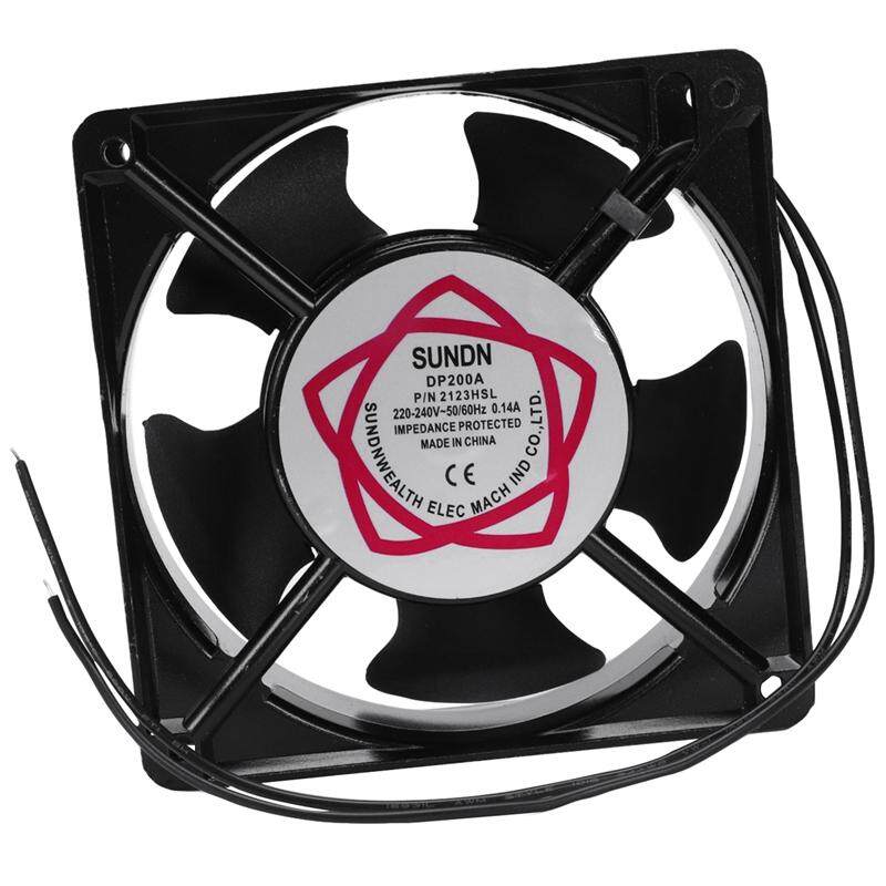 120X120X38มม.ใบมีด5กรอบโลหะ Axial Flow พัดลมทำความเย็น AC 220/240V 0.14A 22W