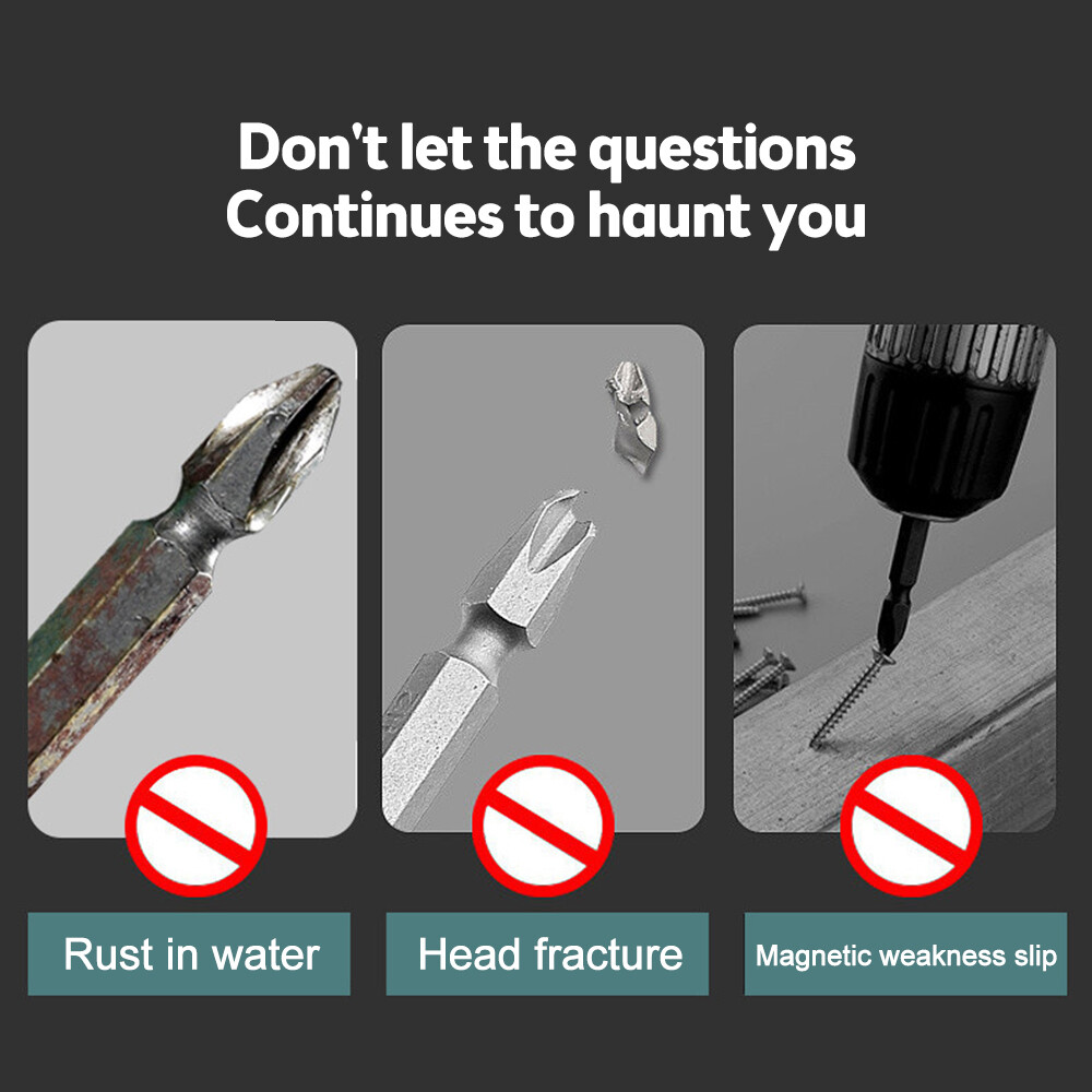Voktta Kính thiên văn phần an toàn Bit Cross Screwdriver Bit Hex Shank Screwdriver Bit