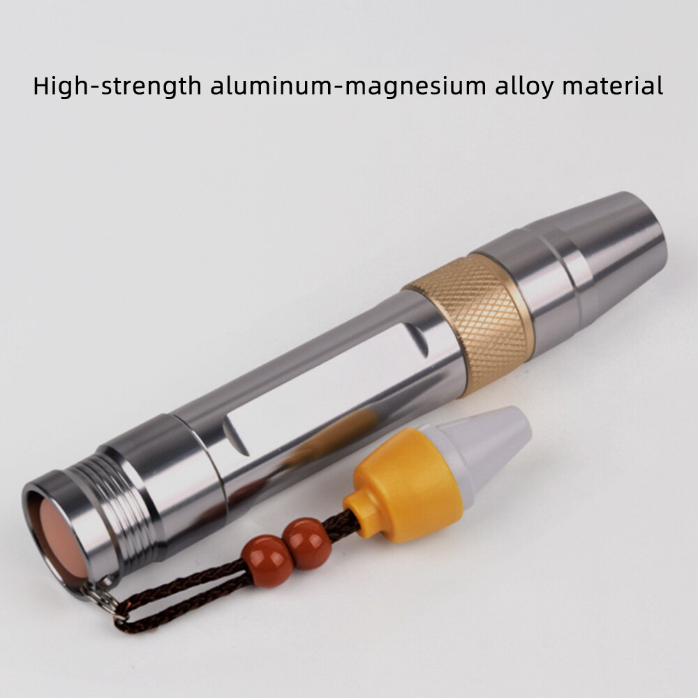Original White/yellow/365nm ultraviolet flashlight 3 light source gemstone identification Torch rechargable UV lights lamp+18650+charger