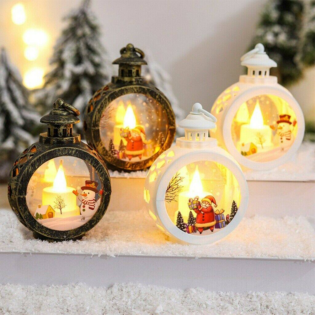 Christmas LED Light Window Decorations Santa Claus Snowman Wind Lamp Merry Christmas Decor for Home Xmas Gift Happy New Year