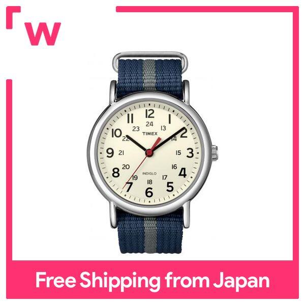 Timex TIMEX Weekender Central Park Cream x Navy Gray T2N654 Lazada