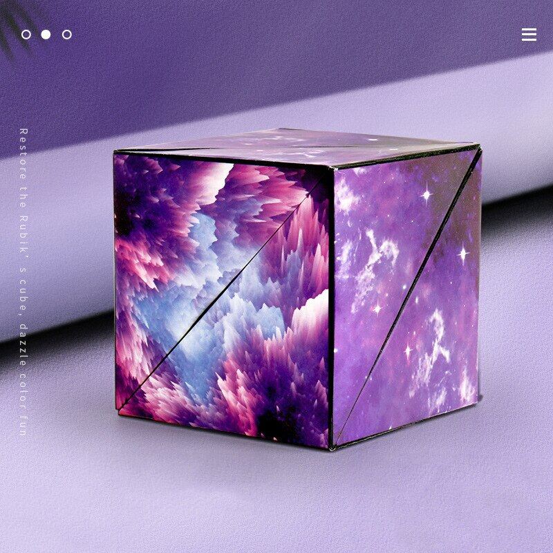 3D Changeable Magnetic Magic Cube Puzzle Cube Toys Adults Anxiety Fidget Toys Kids Geometric Infinity Cube