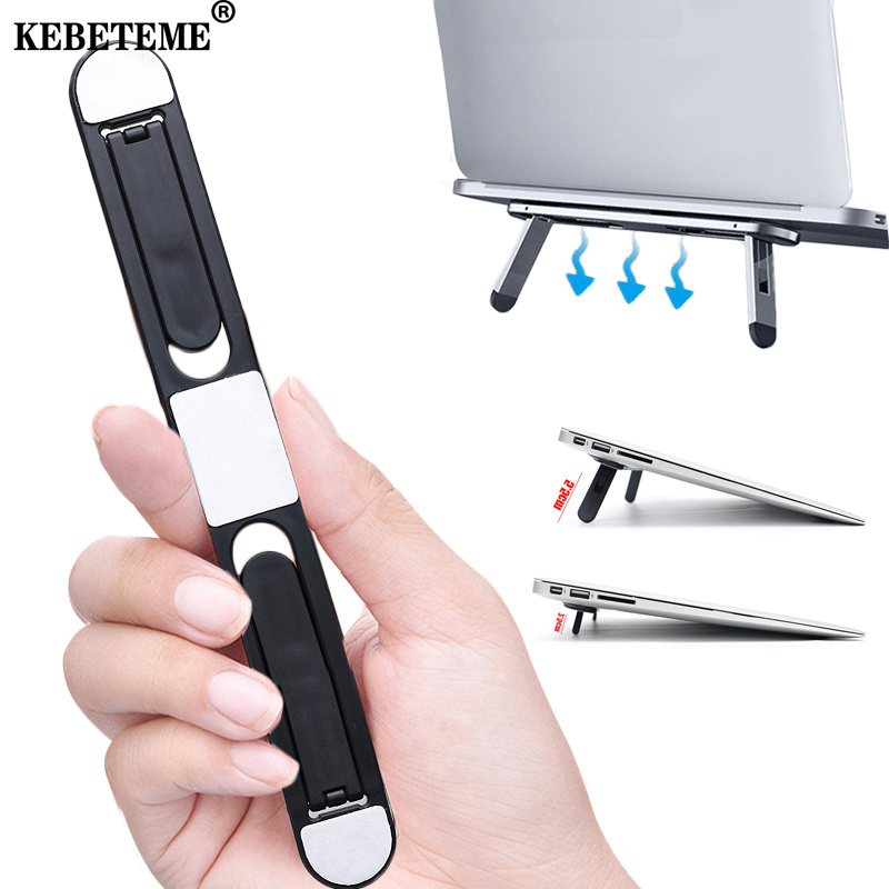KEBETEME Foldable Portable Laptop Riser Stand Lightweight Adjustable Computer Holder Cooling Tablet Stand