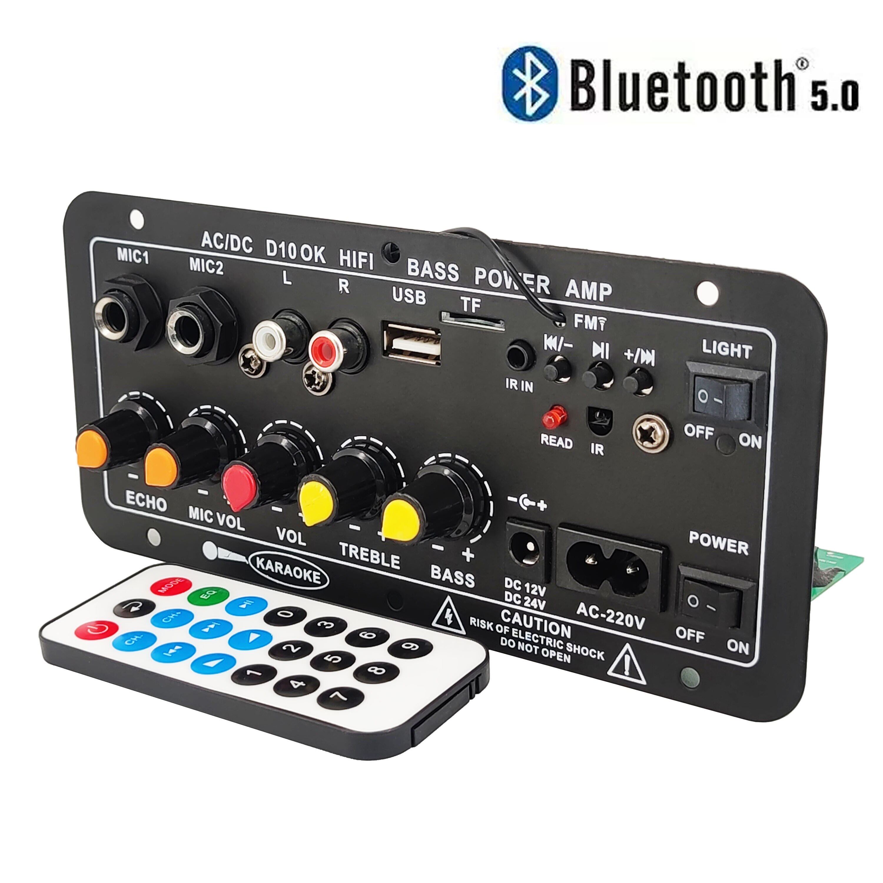 Bảng Mạch Khuếch Đại Bluetooth Kỹ Thuật Số 220V 12V 24V Bộ Khuếch Đại Âm Thanh Cho Loa 8-12 Inch Bảng Điều Khiển Loa Tự Làm Rạp Hát Tại Nhà