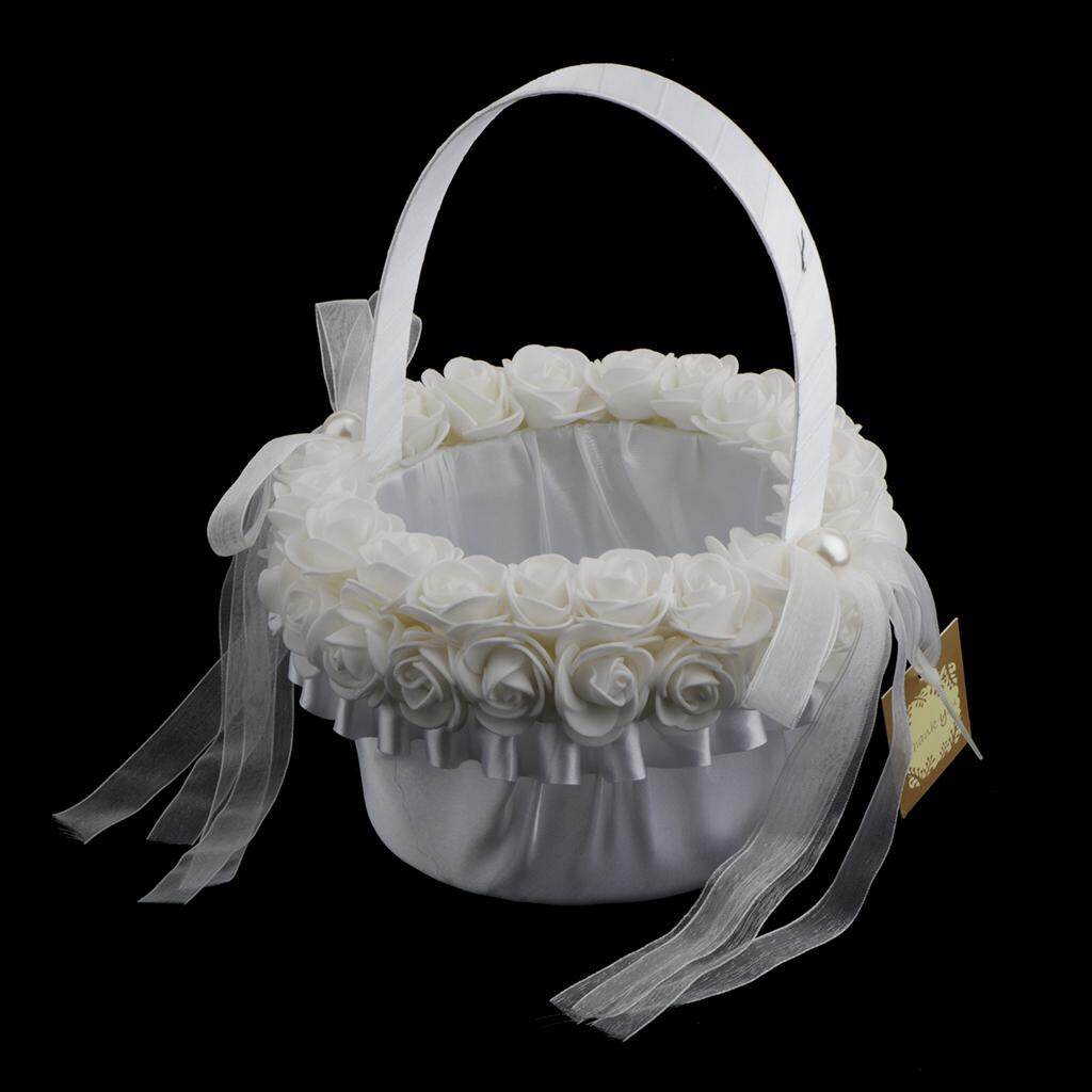 Baoblaze Giỏ Hoa Ren Thanh Lịch Đính Hôn