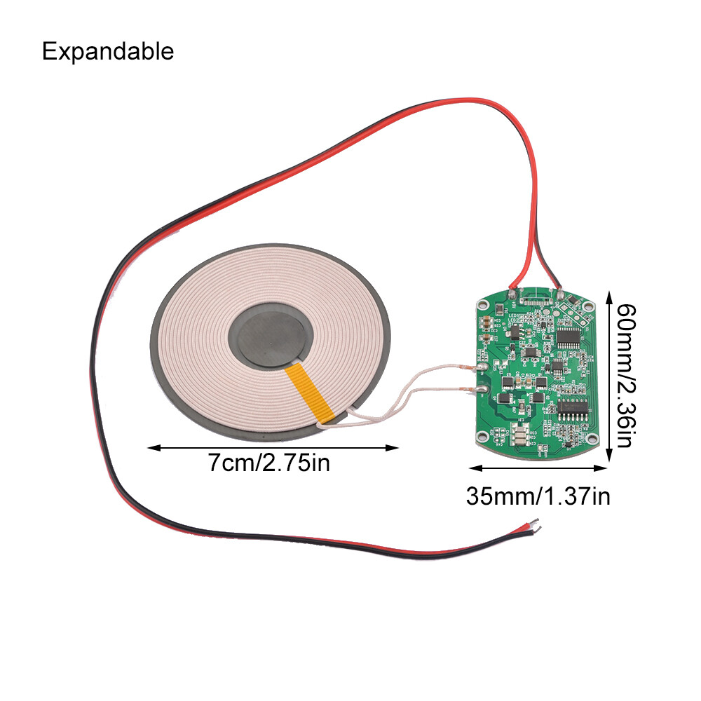 Aideepen 25mm High Power Long Distance Wireless Inductive Coil Modules Wireless Charging Coil Wireless Transmitter Coil Wireless Charging Power Supply Module